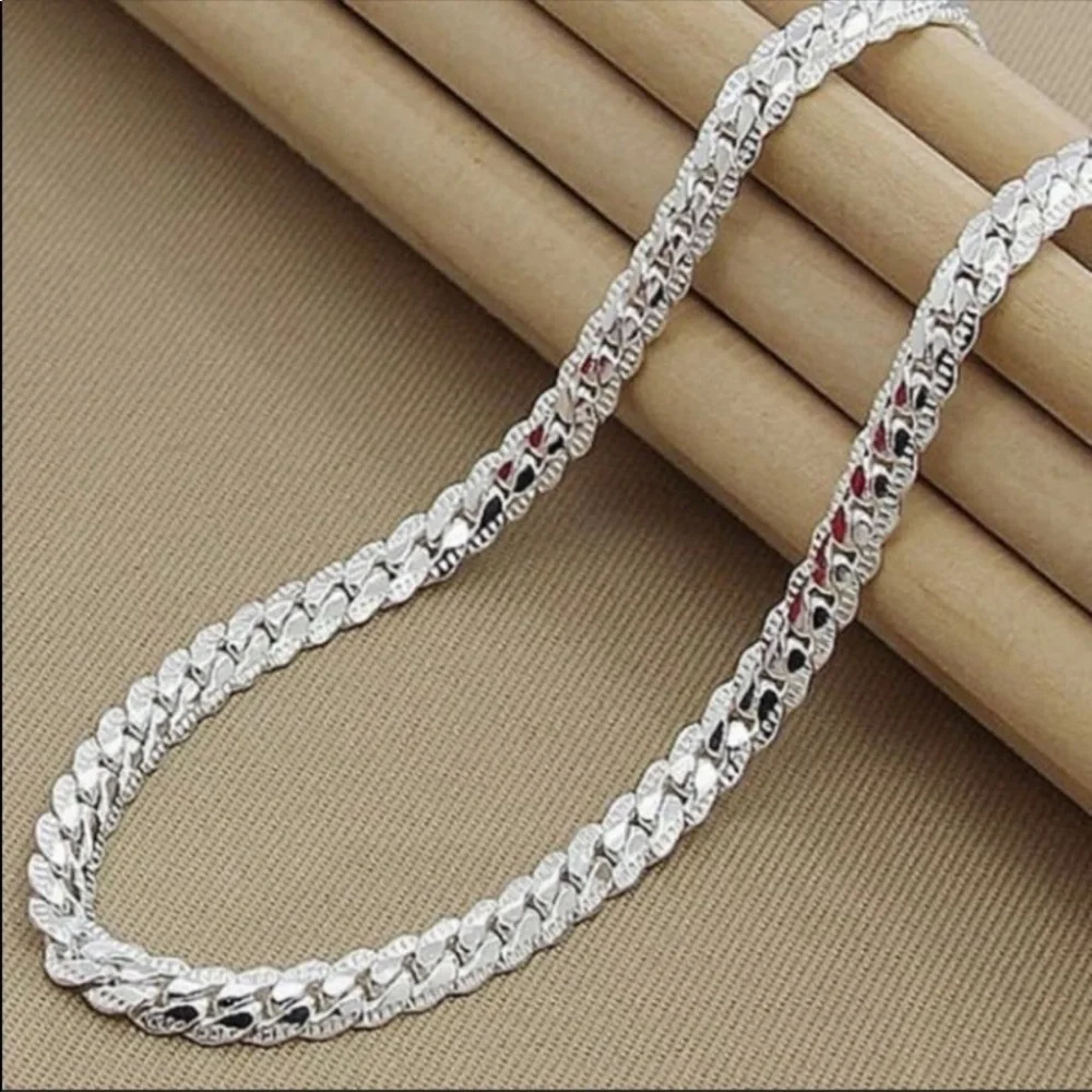 New Unisex 925 Sterling Silver Snake Necklaces - Picture 3 of 7